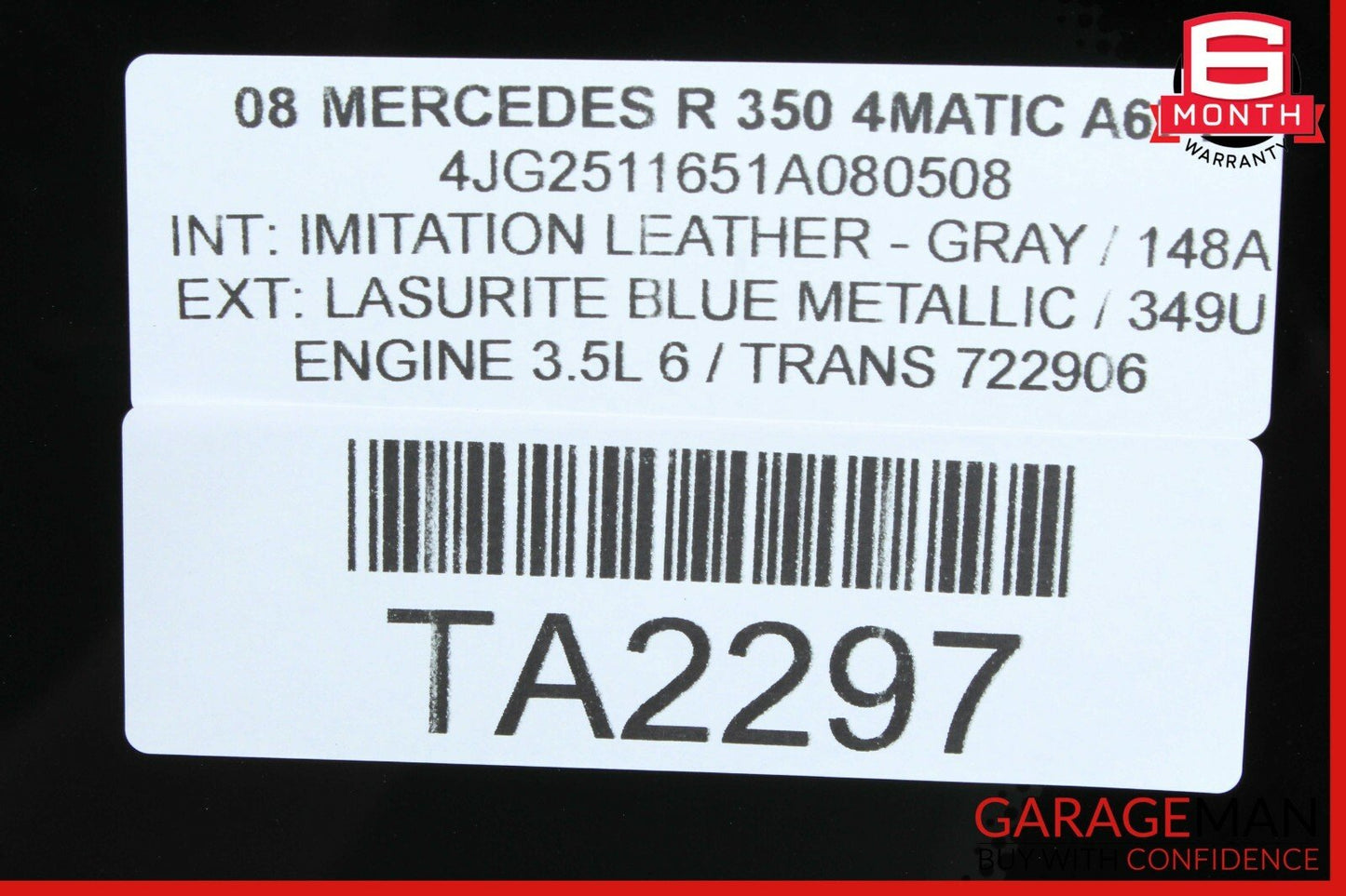 06-13 Mercedes W251 R350 R500 Rear Right Passenger Side Quarter Window Glass OEM