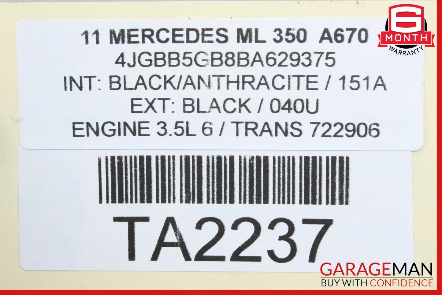 06-12 Mercedes W164 ML500 GL450 Rear Left or Right Tie Rod Upper Control Arm OEM