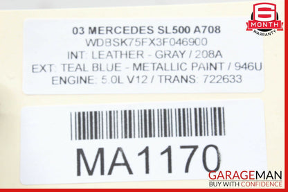 03-06 Mercedes R230 SL500 Front Right Side Keyless Go Entry Door Antenna Module