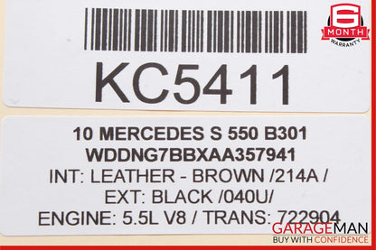 10-13 Mercedes W221 S550 S400 CL550 Active Lane Assist Front Camera OEM