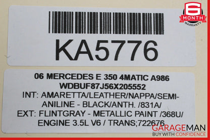 03-09 Mercedes W211 E350 4Mati Front Left Driver Side Window Regulator Motor OEM