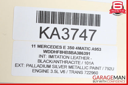 10-13 Mercedes W212 E350 Rear Right Exterior Door Handle Silver OEM