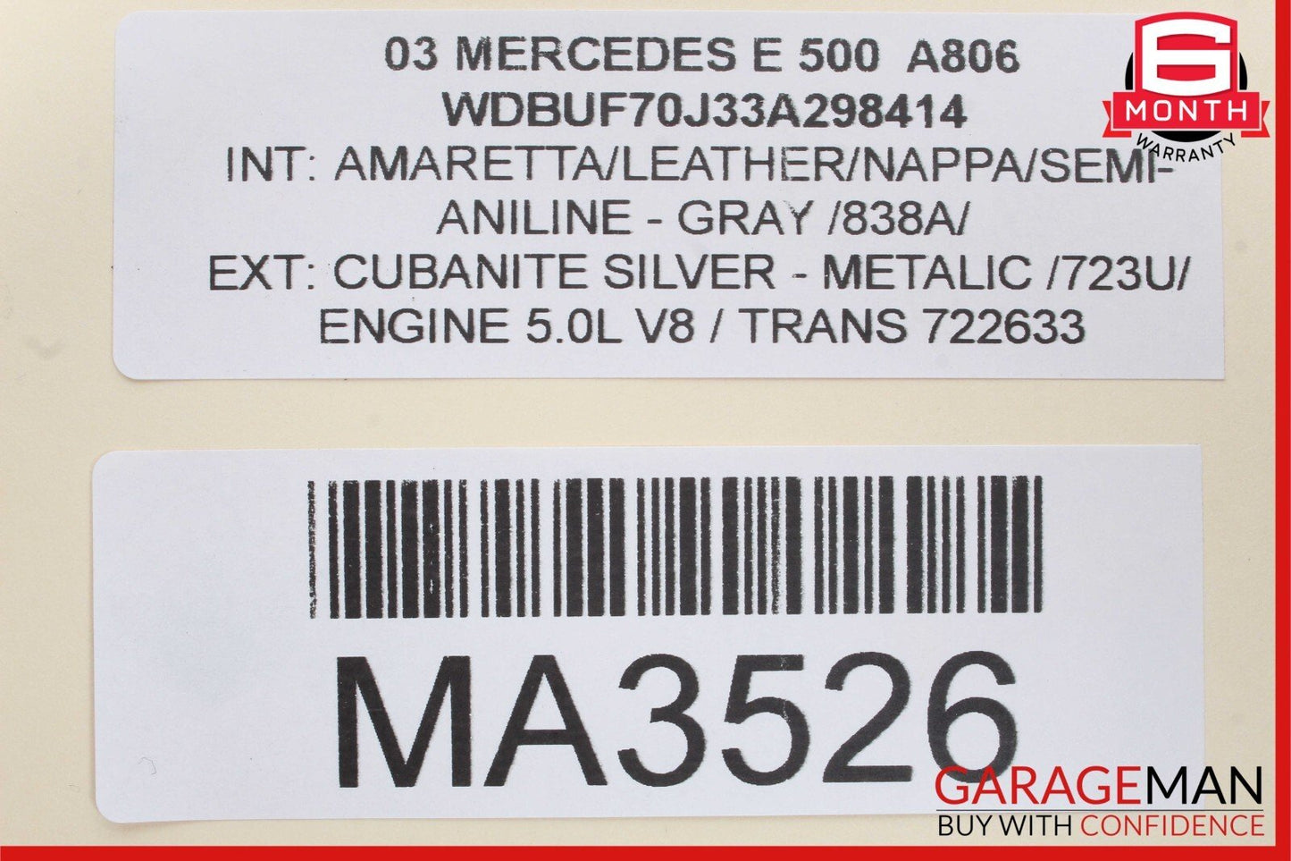 01-07 Mercedes W203 C230 C32 AMG Front Right Side RWD Lower Control Arm OEM