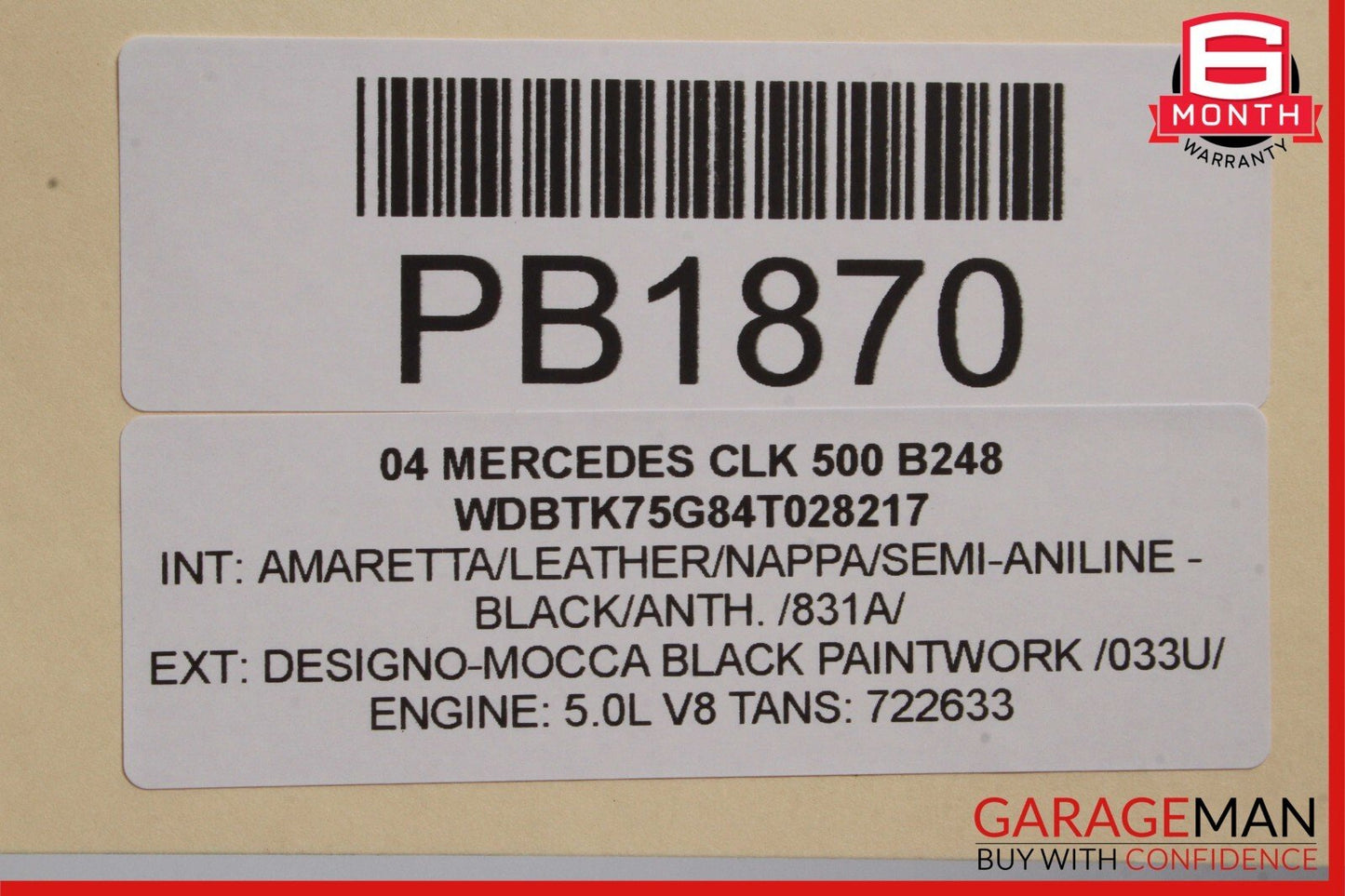 01-05 Mercedes W209 CLK500 C230 Engine Cooling Radiator AC A/C Condenser Assy