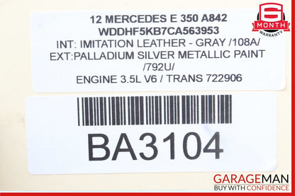 10-13 Mercedes W212 E350 E400 Rear / Front Right Exterior Door Handle Silver