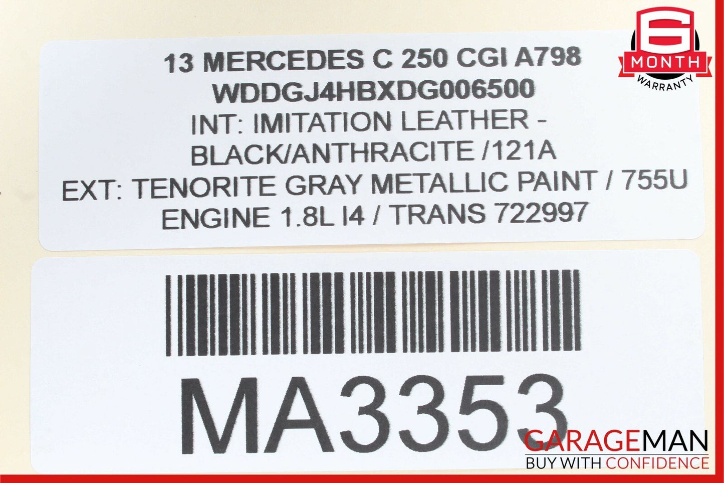 08-14 Mercedes W204 C300 C63 AMG Rear Trunk Tailgate Release Open Handle OEM