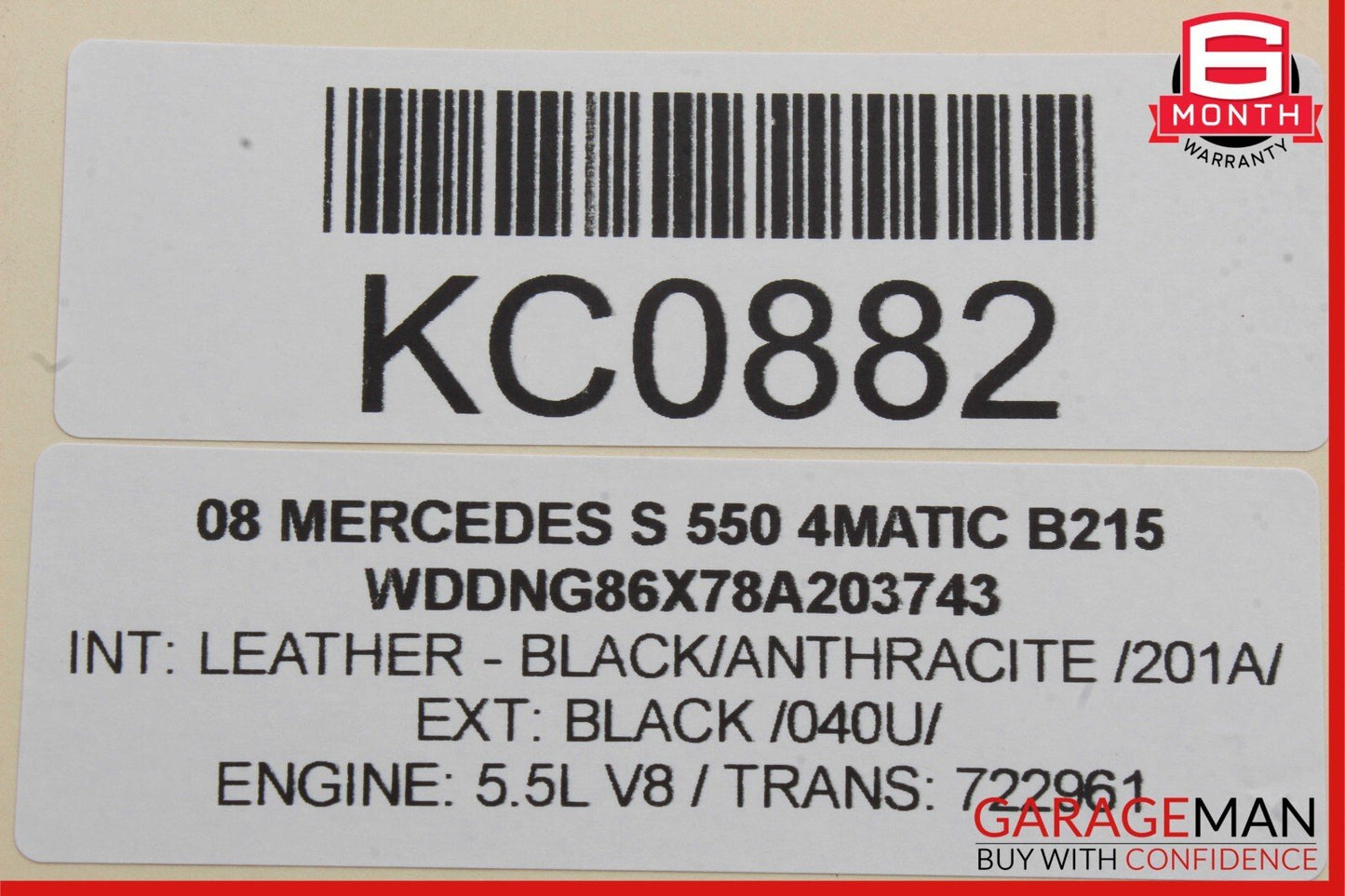 07-13 Mercedes W221 S550 4MATIC Front Right Door Lock Latch Actuator Keyless Go