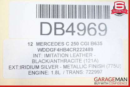 12-15 Mercedes C250 SLK250 7G Tranny Automatic Transmission Assy 722.997 100k