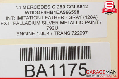 08-14 Mercedes W204 C300 C250 Front Left Side Door Window Regulator Motor Unit