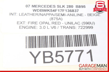 05-11 Mercedes R171 SLK280 Front Left Side Wheel Spindle Knuckle Hub Bearing OEM
