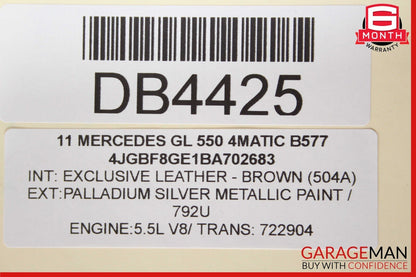 07-12 Mercedes X164 GL450 722.9 7G Automatic Tranny Transmission Assy 160k