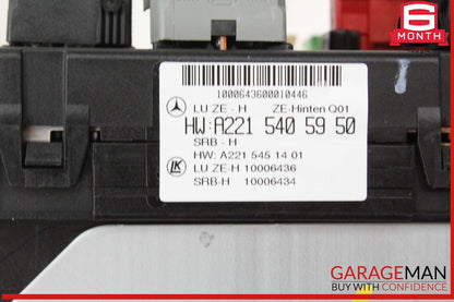 07-09 Mercedes W221 S550 CL550 Rear Trunk Fuse Box 2215405950 OEM