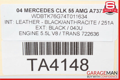 03-09 Mercedes W209 CLK500 Left Rocker Molding Side Skirt Panel OEM