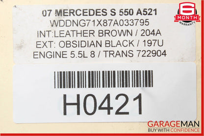 07-13 Mercedes S550 Rear Center Console A/C AC Air Vent Grille Panel Trim Wood