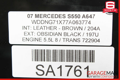 07-13 Mercedes W221 S600 S63 AMG Rear Windshield Wind Shield Back Glass Tinted