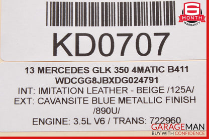08-15 Mercedes X204 GLK350 GLK250 Rear Left Side Exterior Door Handle Blue