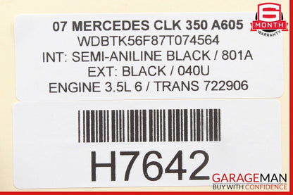 03-09 Mercedes W209 CLK320 Front Right Side Exterior Door Handle Black OEM