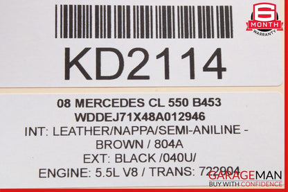 07-14 Mercedes W221 S400 S600 CL550 Upper Sunroof Sun Roof Motor Unit