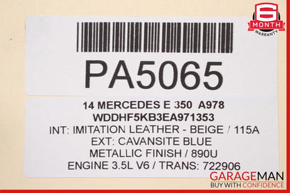 14-16 Mercedes W212 E350 RWD 7G Automatic Transmission Assembly 722.906 160k