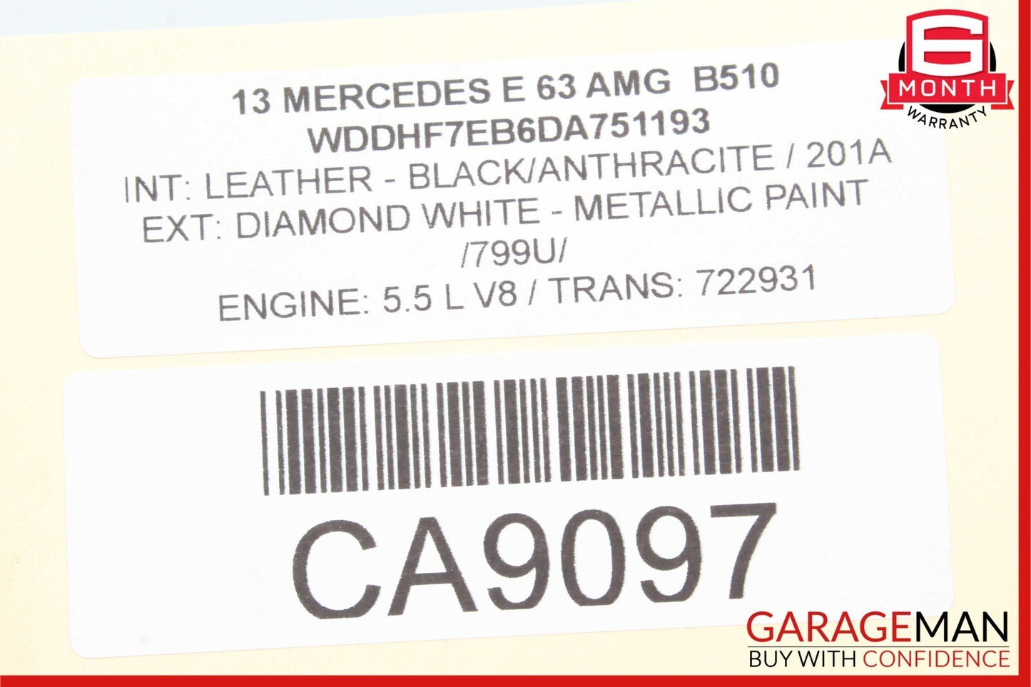 08-17 Mercedes W204 C250 E63 AMG Rear Left / Right Upper Rearward Control Arm