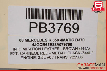 06-10 Mercedes W251 R350 Front Left Side Wing Fender Panel Cover Carneol Red