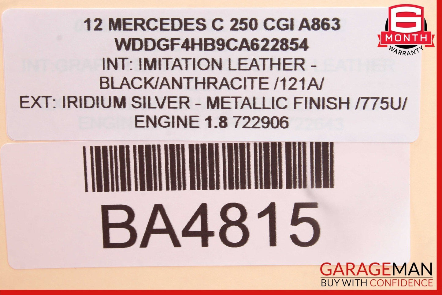 12-14 Mercedes W204 C250 C350 C63 AMG Rear SAM Fuse Box Relay Module Assembly