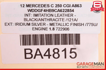 12-14 Mercedes W204 C250 C350 C63 AMG Rear SAM Fuse Box Relay Module Assembly