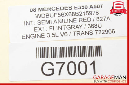 03-09 Mercedes W211 E320 E350 Rear Right Passenger Door Window Regulator Motor