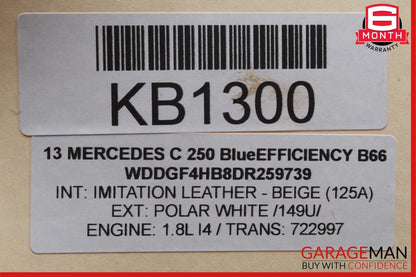 08-16 Mercedes W204 C250 C300 C350 Front Left Door Window Regulator Motor OEM