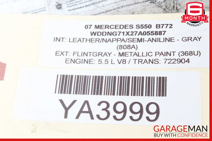 07-14 Mercedes W221 S65 S63 AMG Rear Right Wheel Carrier Spindle Knuckle Hub OEM