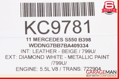 07-13 Mercedes W221 S550 S63 AMG Rear Left Side Door Window Regulator Motor OEM