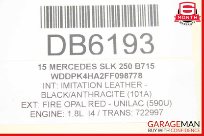 12-15 Mercedes R172 SLK250 Radiator Cooling Fan Motor AC Condenser Assy OEM