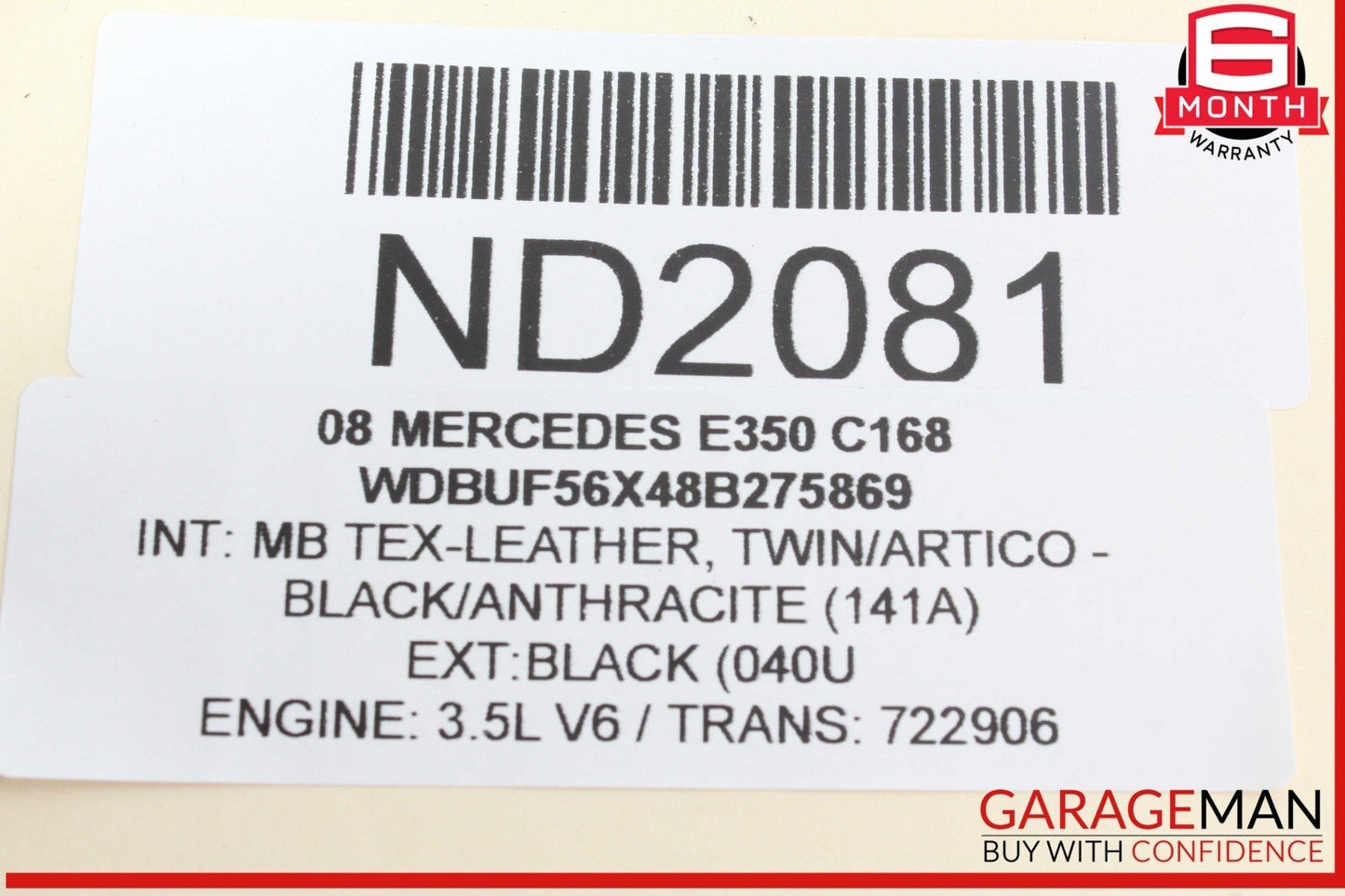 01-11 Mercedes W211 E350 C240 Trunk Lid Lock Latch Handle 2037500893 OEM