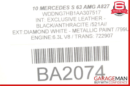 07-13 Mercedes W221 S63 AMG Front Right Side Dash AC A/C Air Vent Trim Black