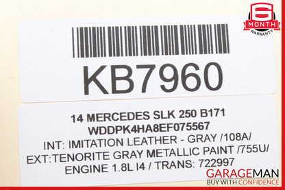 12-20 Mercedes R172 SLK250 SLK350 Steering Column Cover Boot Trim OEM