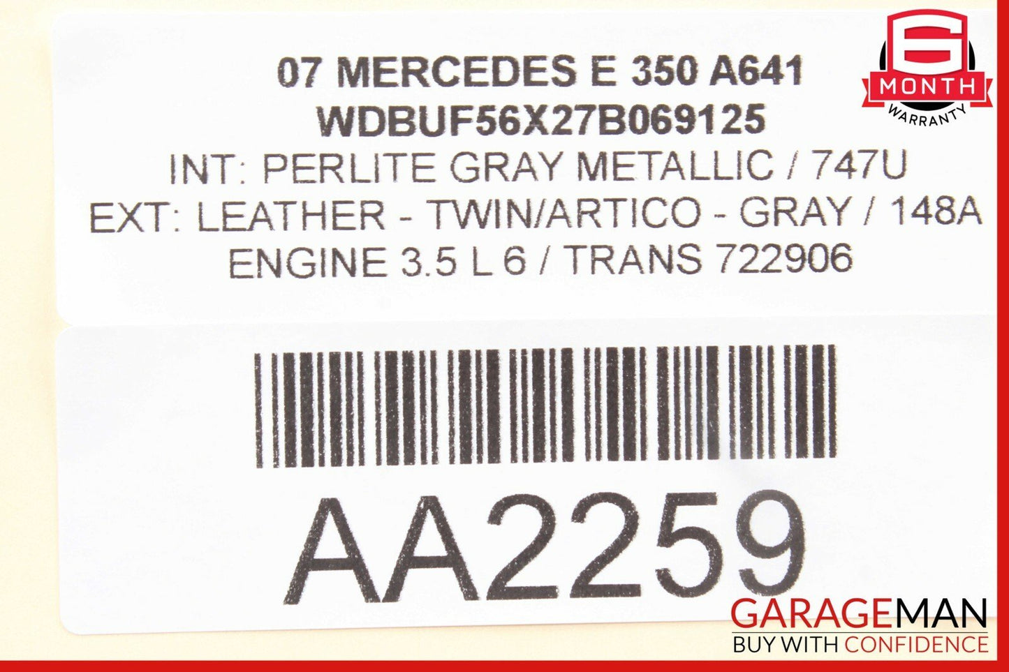 07-09 Mercedes W211 E350 E63 AMG Rear Left Driver Side Door Control Module OEM