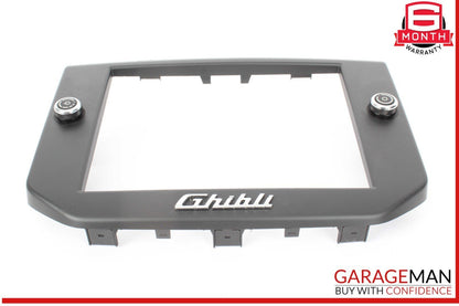 14-17 Maserati Ghibli Dashboard Dash Display Screen Trim Bezel Cover Black OEM