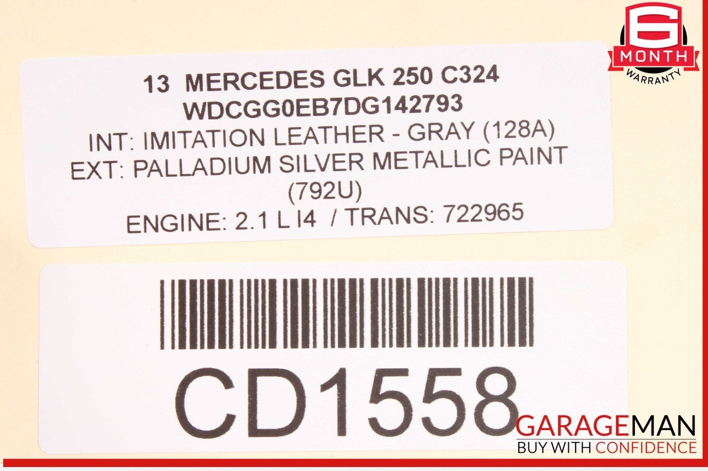 12-15 Mercedes X204 GLK250 Center Exhaust Muffler Resonator OEM