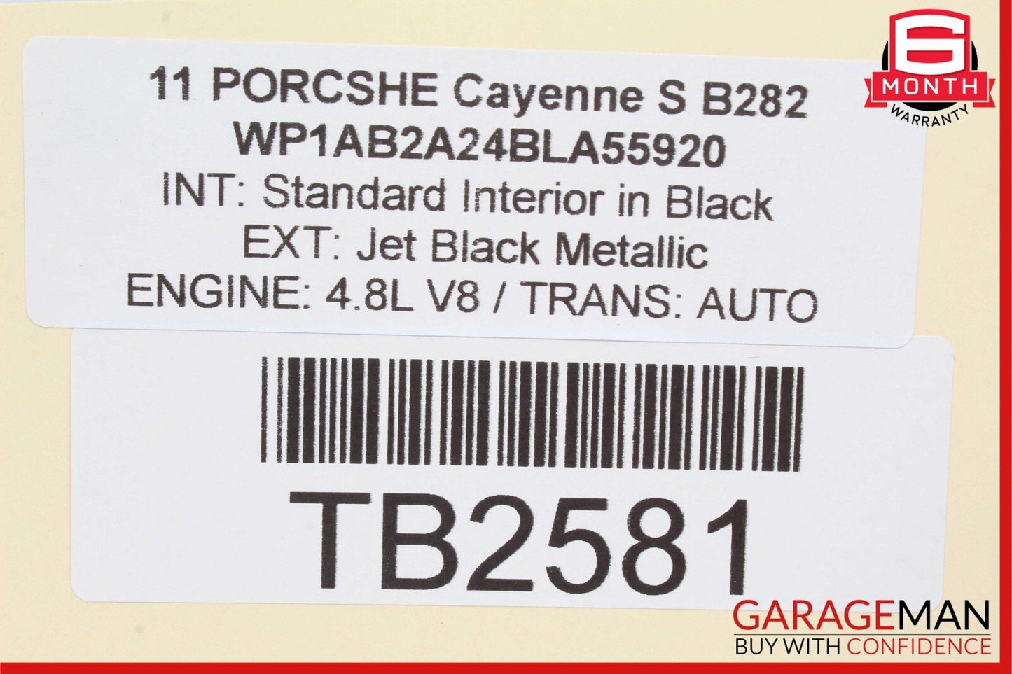 11-18 Porsche Cayenne 958 S Left Side Fairing Upper Pillar Trim Cover Black OEM
