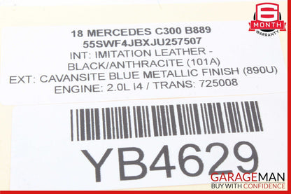 15-20 Mercedes W205 C300 C63 AMG S Front Left Side Exterior Door Handle Blue