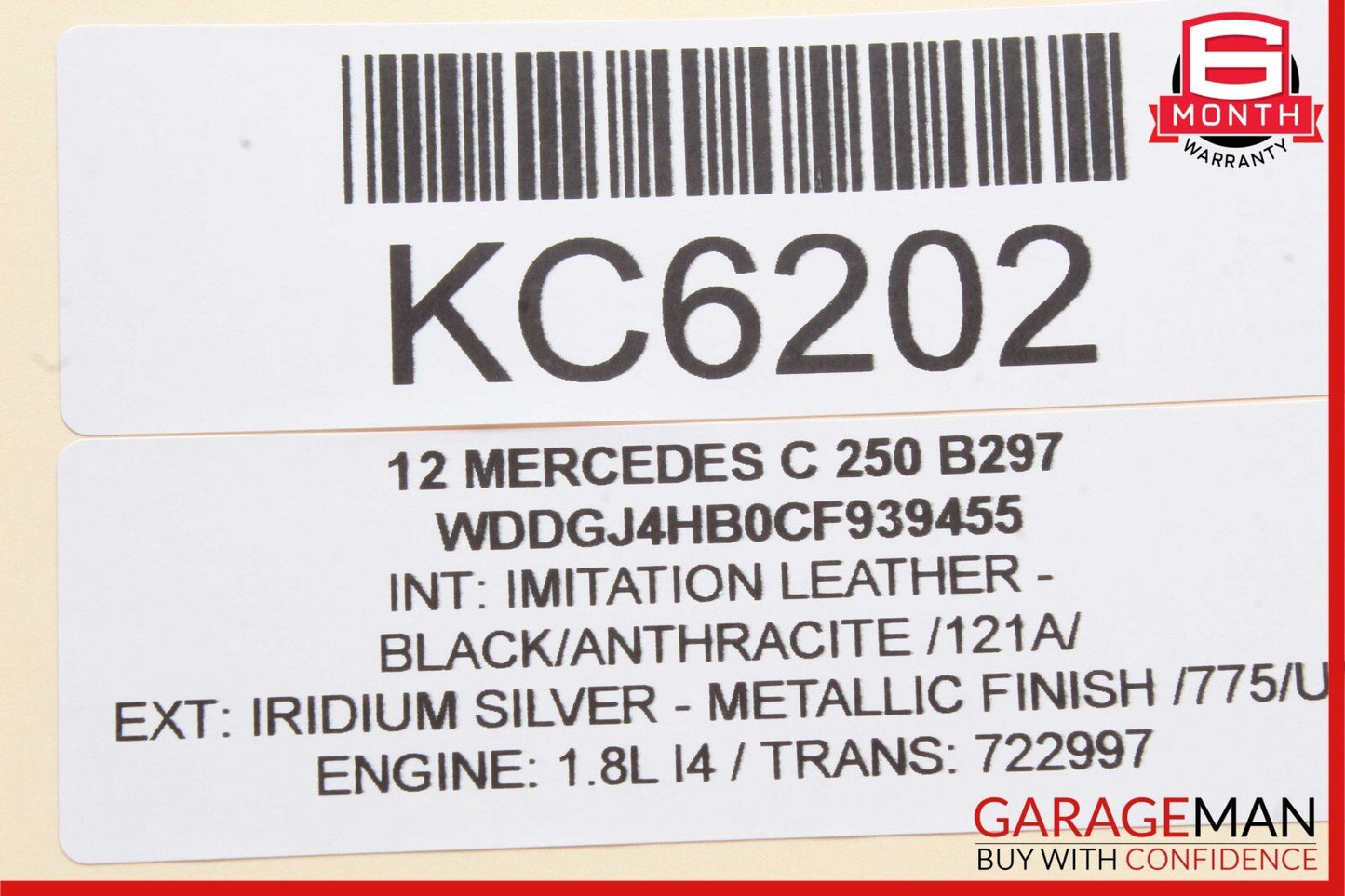 08-14 Mercedes W204 C250 C300 Front Right Side RWD Curved Wishbone Control Arm