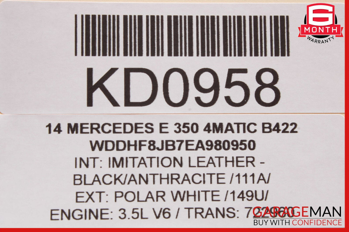 08-16 Mercedes W212 E350 GLK350 Rear Left Door Window Regulator Motor OEM
