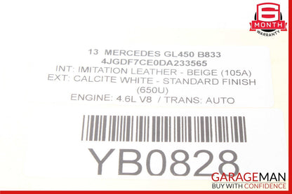 13-19 Mercedes X166 GL450 GLS450 Rear Left Bumper Holder Support Bracket OEM