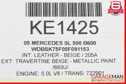 03-12 Mercedes R230 SL500 SL55 AMG Right Side Door Lock Latch Actuator OEM