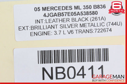 02-05 Mercedes W163 ML350 Front Right Passenger Headlight Light Lamp Halogen OEM