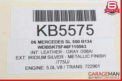 03-08 Mercedes R230 SL500 SL550 SL55 AMG Front Right Side Door Audio Speaker