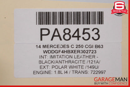 12-14 Mercedes W204 C350 Coupe Sport Right Side Rocker Skirt Molding Polar White