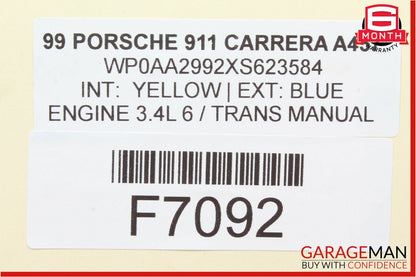 99-05 Porsche 996 Carrera 911 Front Bumper Support Reinforcement Impact Bar OEM