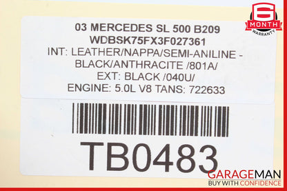 03-06 Mercedes R230 SL500 Power Steering Rack & Pinion 2304600800