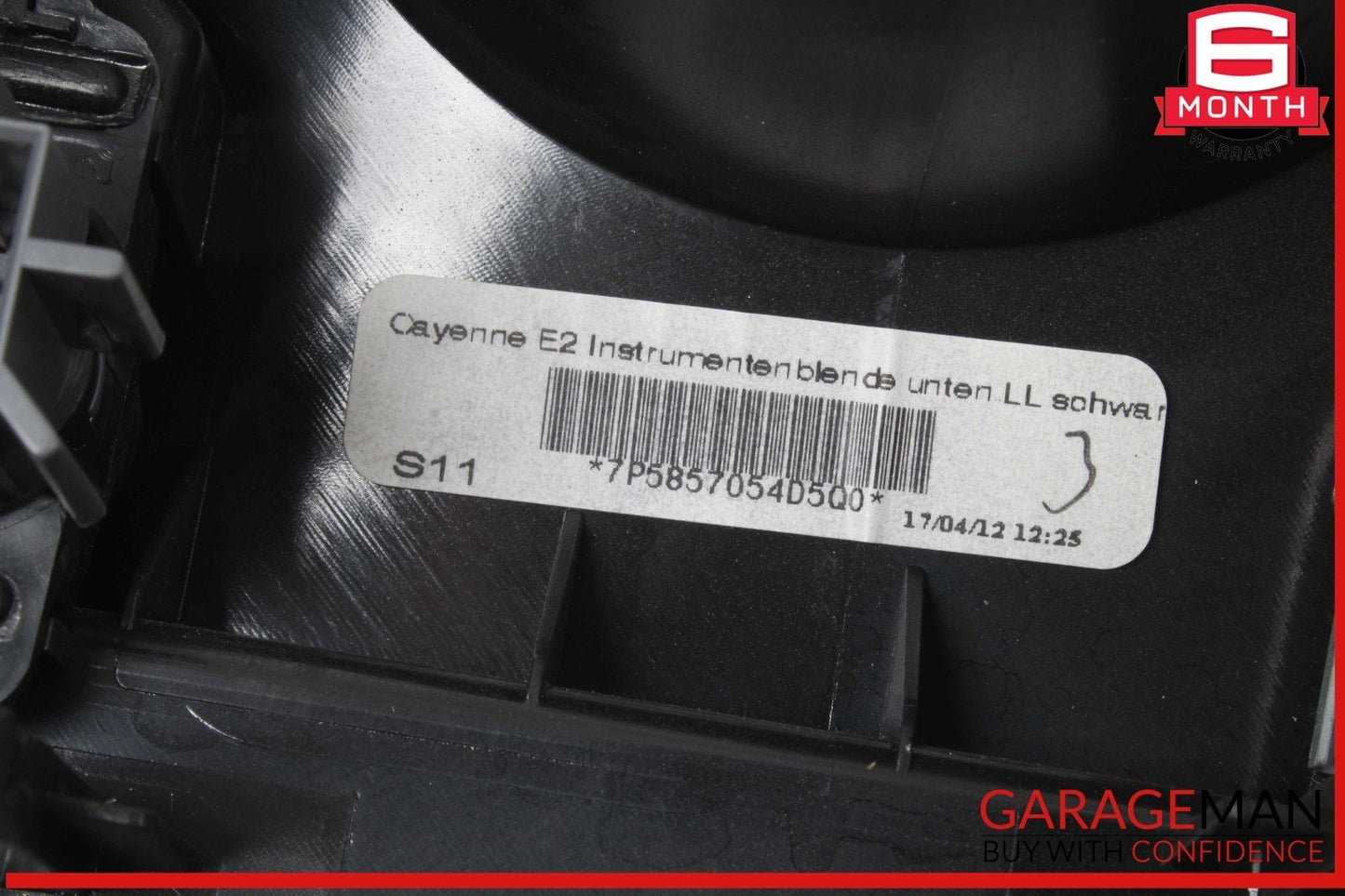 11-18 Porsche Cayenne 958 Steering Column Cover Trim Black 7P5857054 OEM